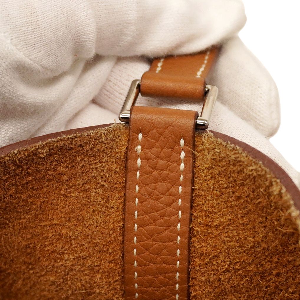 Hermes Handbag Picotan Lock MM Taurillon Clemence Gold Silver Hardware