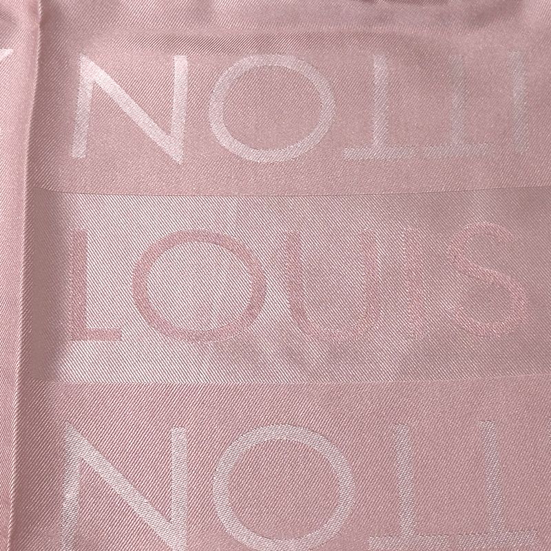 Louis Vuitton Scarf Silk Pink Logo Simple