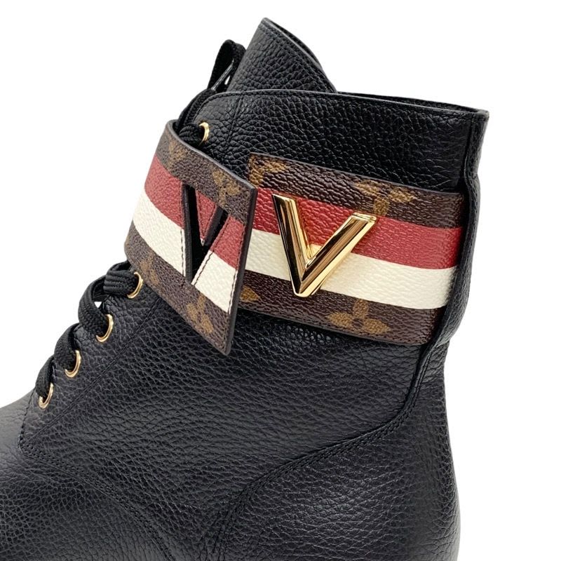 Louis Vuitton Wonderland Line Monogram Short Boots Ankle Lace Up Belt