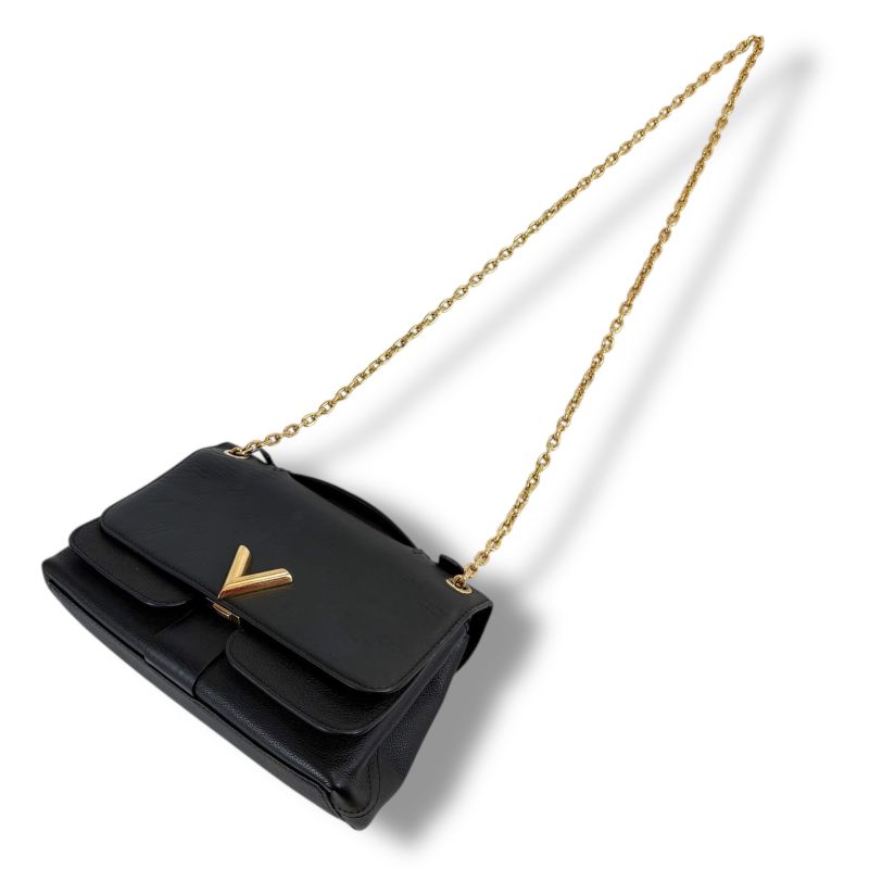 Louis Vuitton Monogram Shadow Very Chain Bag 2-Way Noir Black Women's Leather