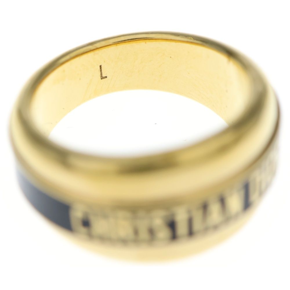 Christian Dior CD Line Logo Ring Ring Gold/black