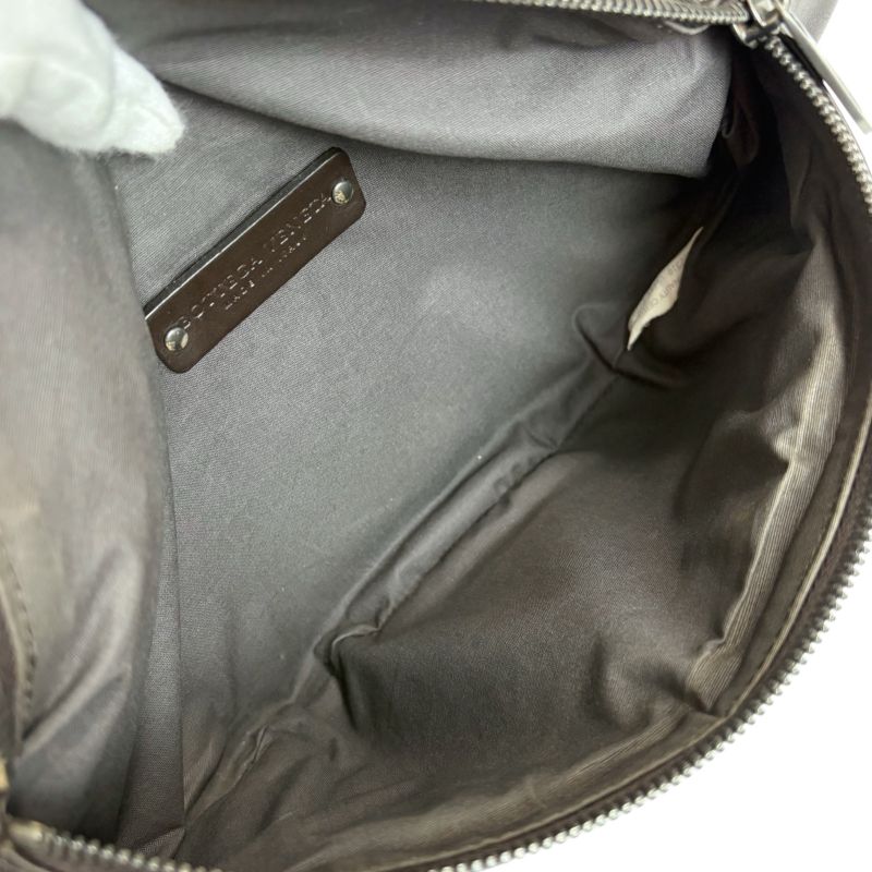 Bottega Veneta Intrecciato Leather Waist Pouch Crossbody Bag Dark Brown