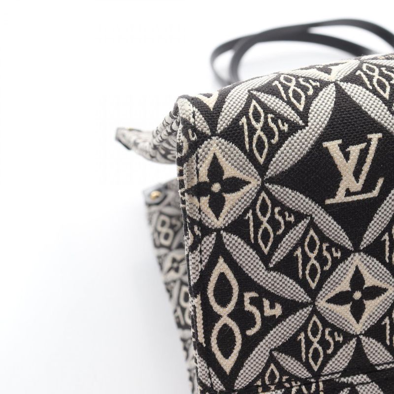 Louis Vuitton Tote Bag On The Go GM Since 1854 M57207 Noir Black Canvas Leather