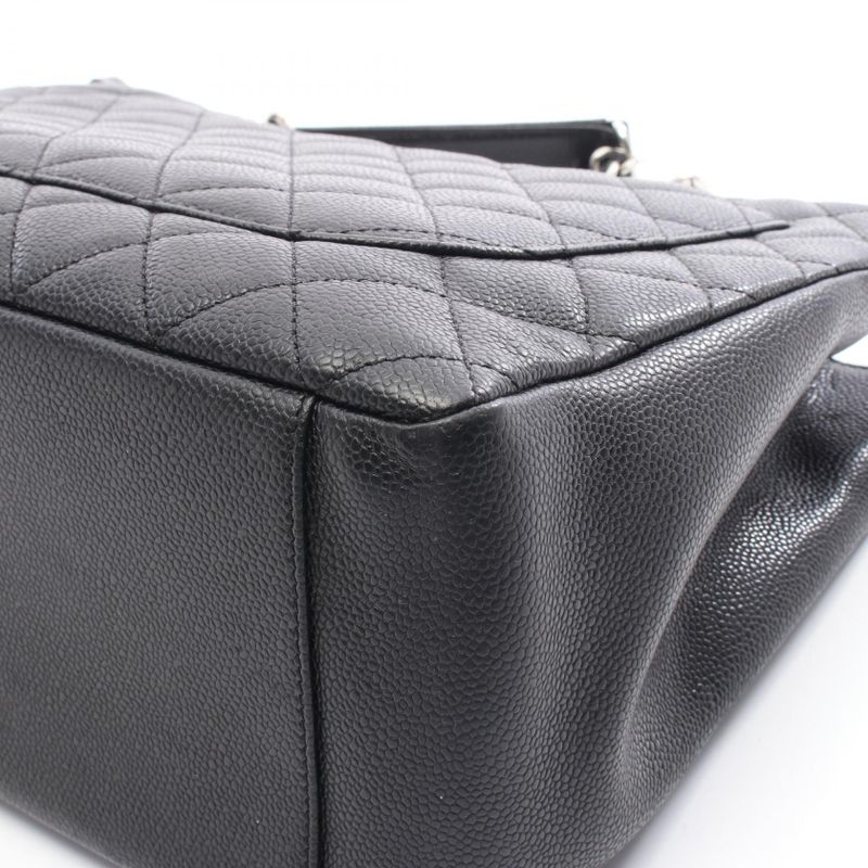 Chanel Tote Bag Matelasse Grand Shopping GST Black Leather Calf (cowhide) GST