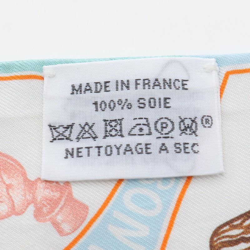 Hermes Scarf Twilly Funny Ice Cream Silk Twilly Ladies Used A