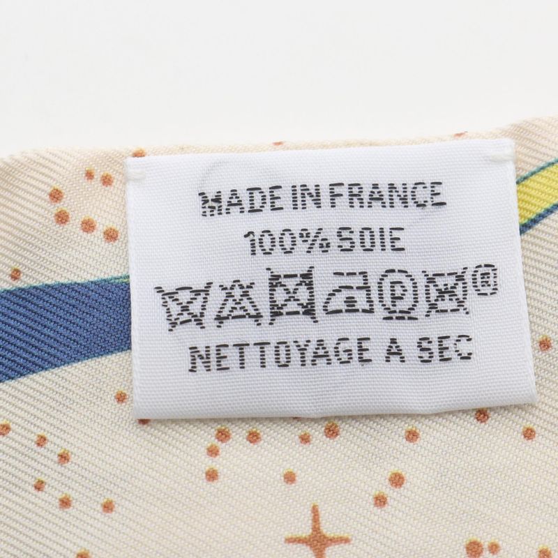 Hermes Scarf Twilly Space DERV Silk Twilly Ladies Used A