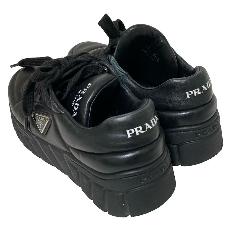 Prada Sneakers 381 2 Women's - Black Insole Removable Thick Sole Sneakers
