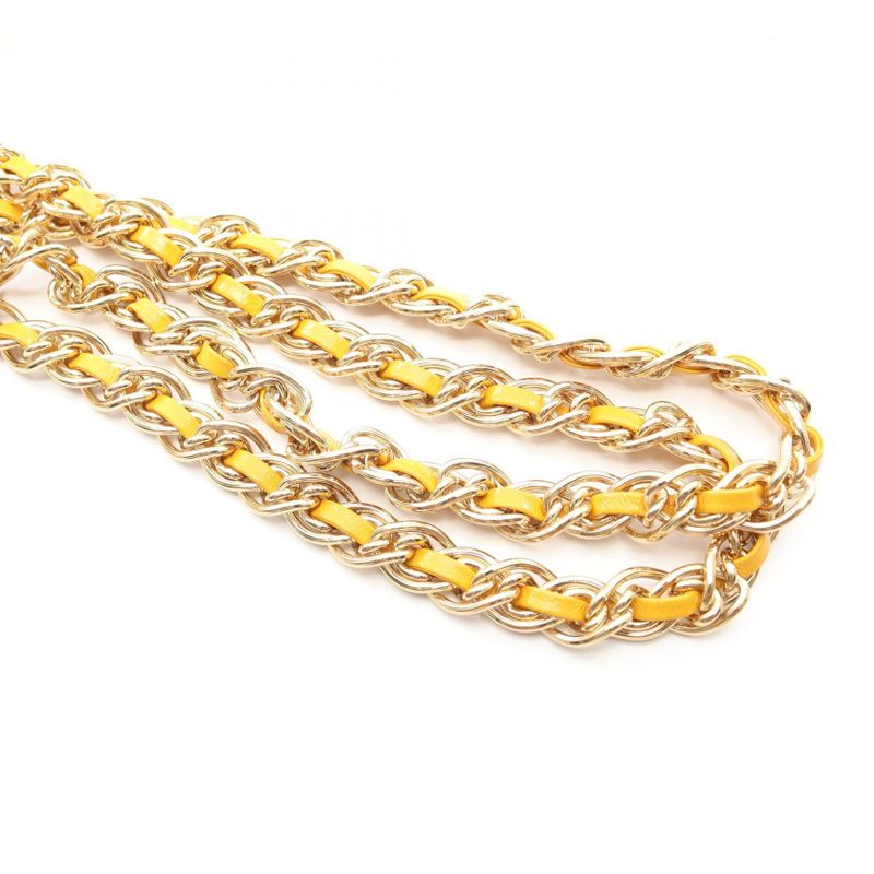 Chanel Shoulder Bag Matelasse Top Handle As4140 Yellow Leather Top Handle