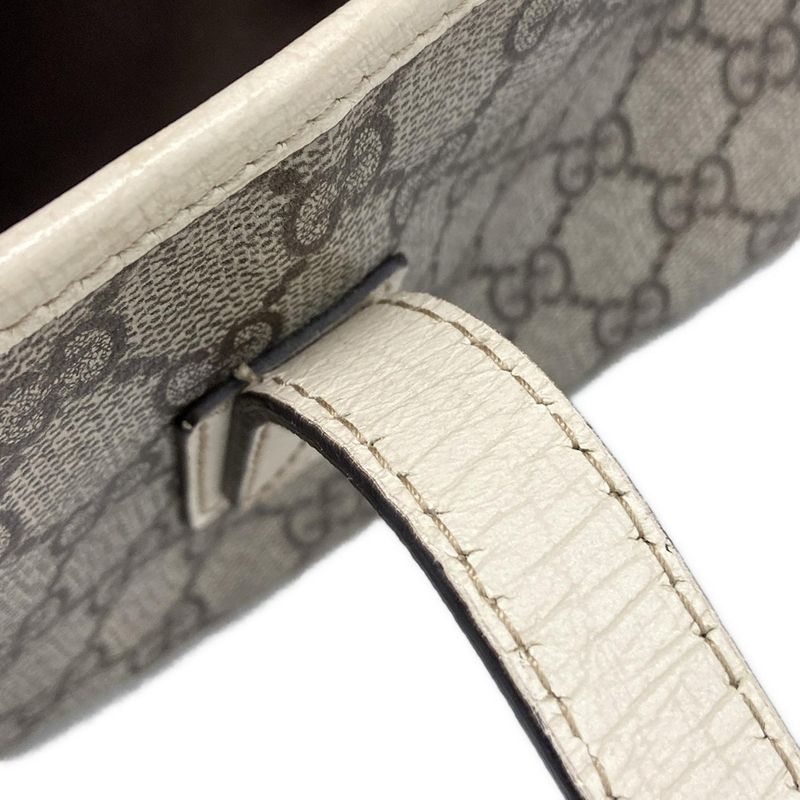 Gucci Shoulder Bag GG Plus/gg Supreme 181084 Beige X Ebony X Ivory Leather