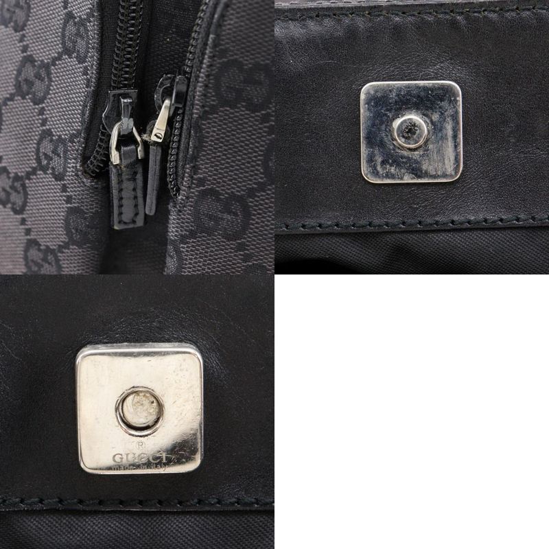 Gucci 002.107624 GG Canvas Black Women's Tote Bag
