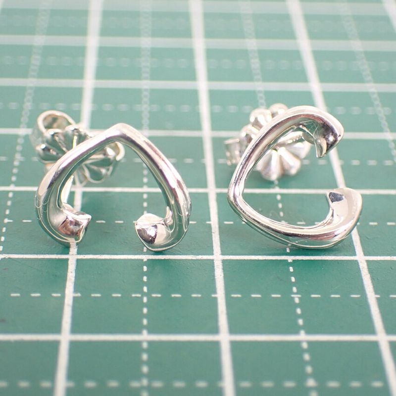 Tiffany & Co 925 Tenderness Heart Earrings J118-10
