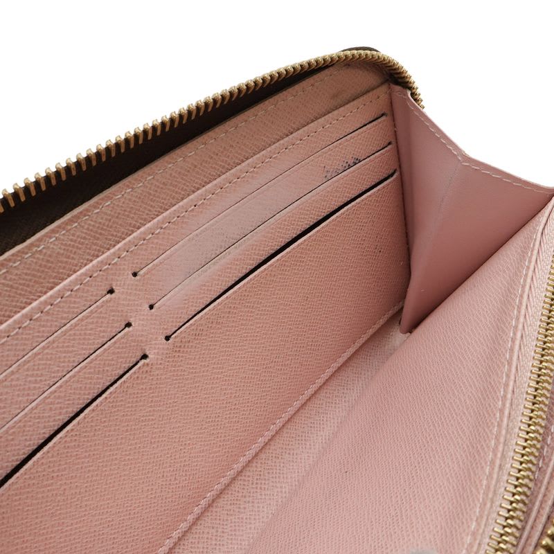 Louis Vuitton Monogram Zippy Wallet Round Zipper Long Rose Ballerine