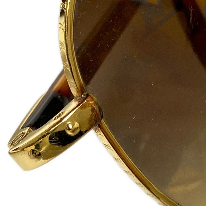 Louis Vuitton Sunglass Es Conspiracion Pilot 70164u Dark Brown X Gold Tortewass El