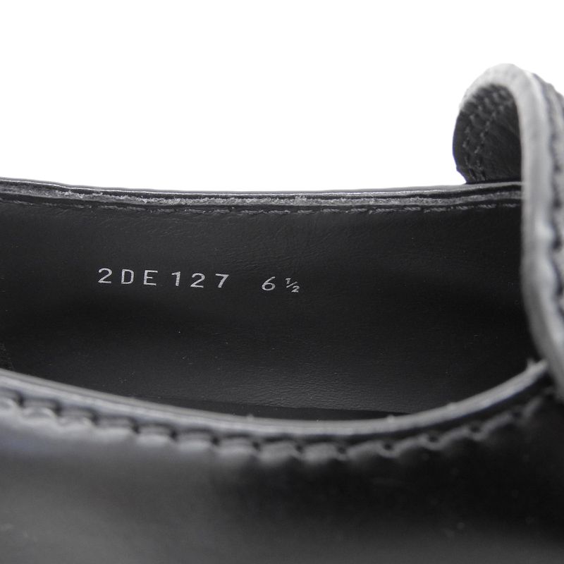 Prada Brushed Leather Triangle Loafers Shoes Men's Black 6 1 2 2de127 6.5