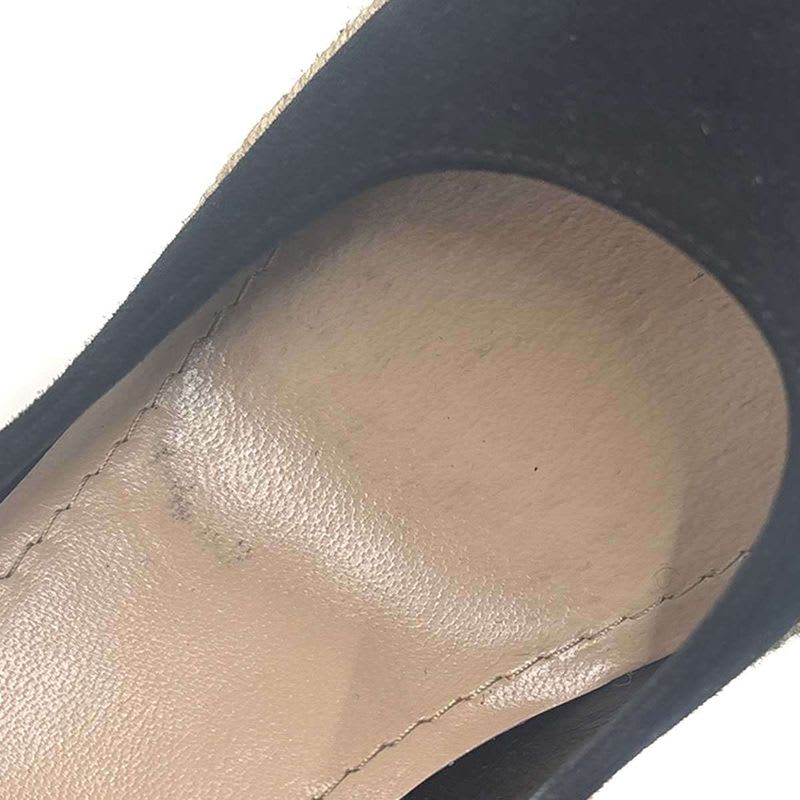 Christian Dior Espadrille Wedge Sole Lace Up Boots Black 36