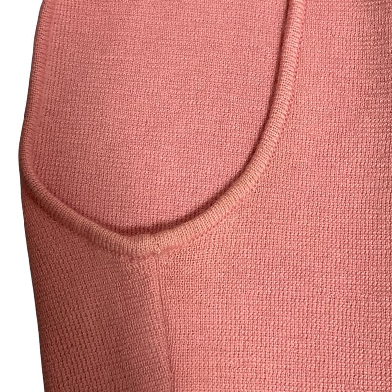 Chanel 100% Cashmere Sleeveless Knit Sweater Vest Size 38 Pink 02P