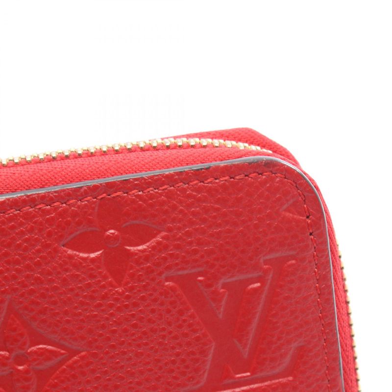 Louis Vuitton Round Long Wallet Zippy Wallet Monogram Empreinte Scarlet M63691