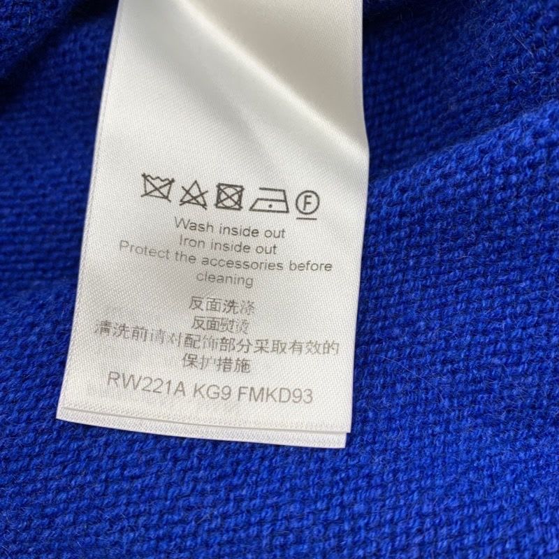 Louis Vuitton Dress Knit Sleeveless Logo Cashmere Blue