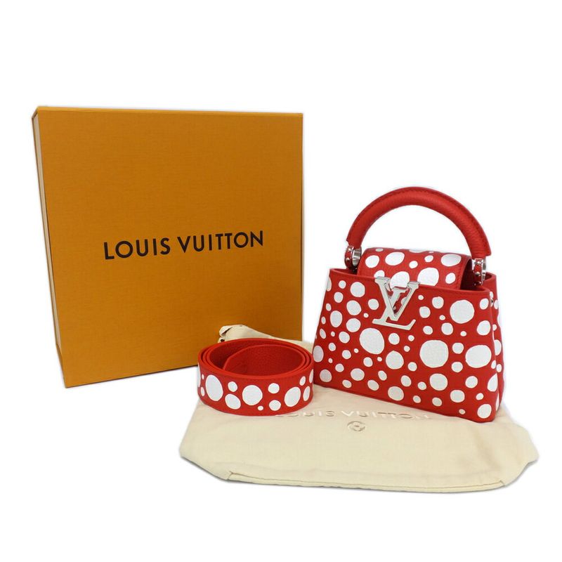 Louis Vuitton Lv×yk Capucines Mini Red Infinity Red M21692 Yayoi