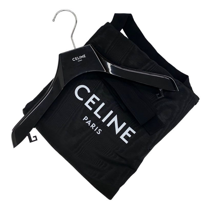 Celine Dress Safari Silk Black Gold Logo