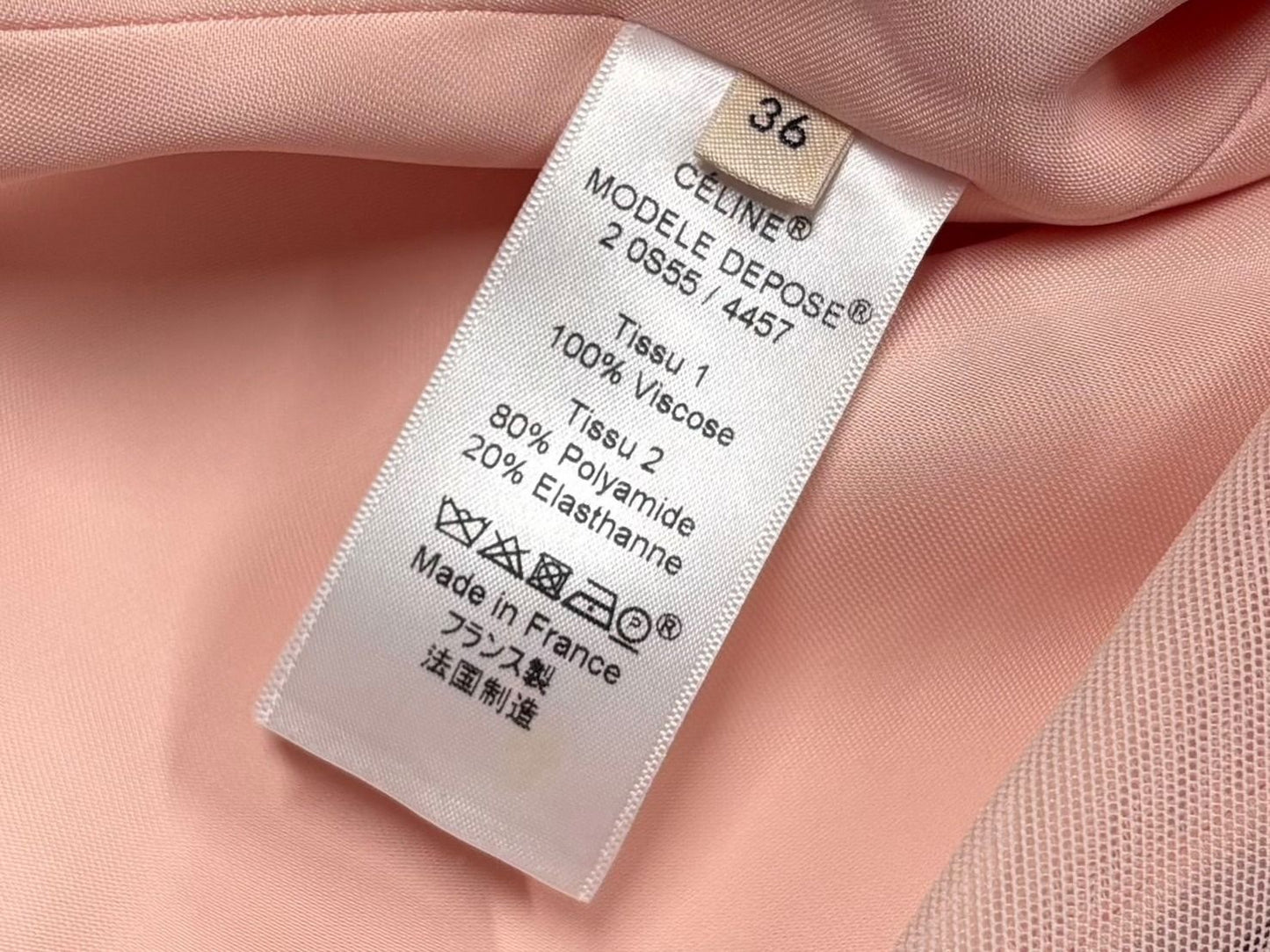 Celine Phoebe Philo Era Camisole Pink Rayon Nylon Polyurethane 36 — view 8