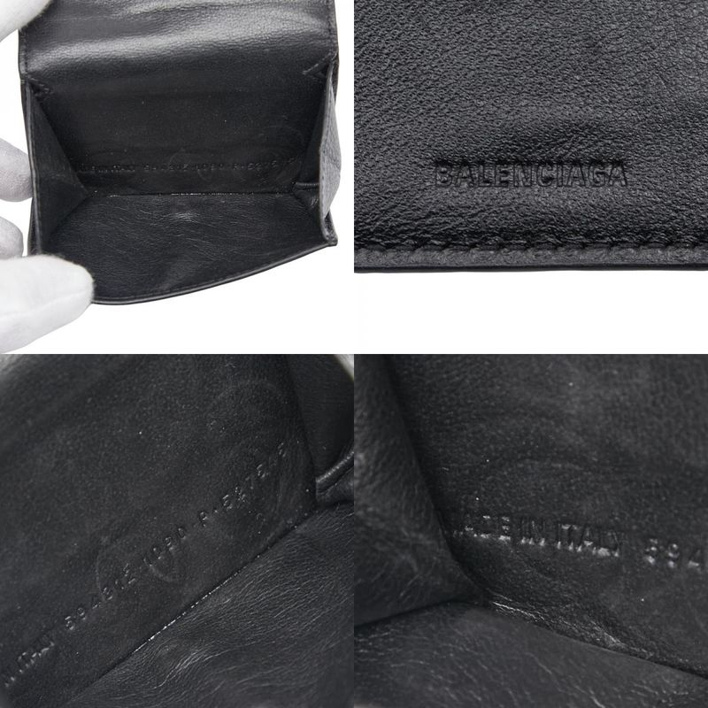 Balenciaga Reverse Logo Black Leather Women's Balenciaga