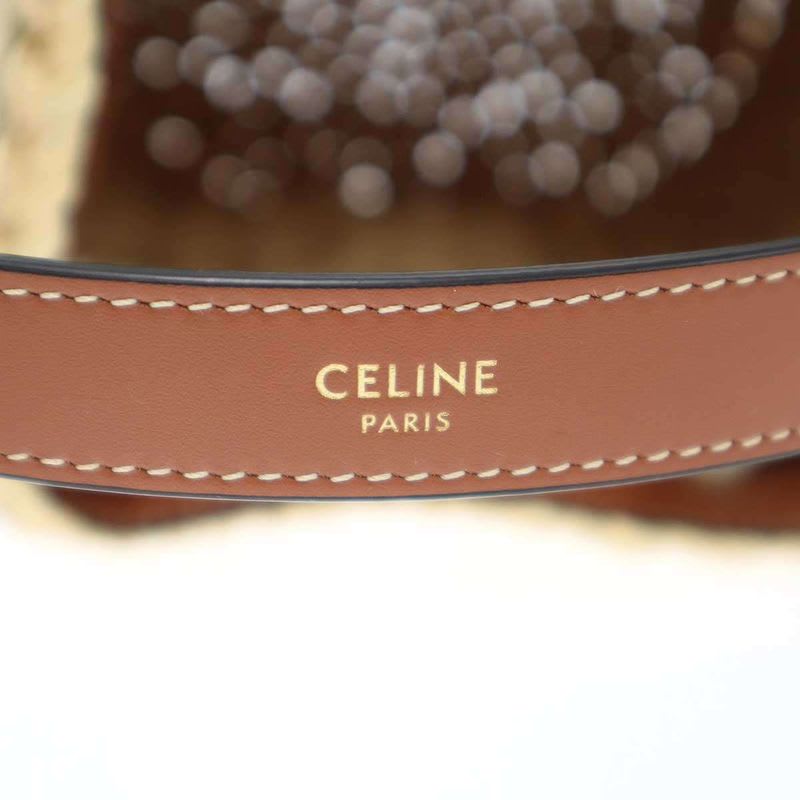 Celine Teen Draw String Bag Basket Beige