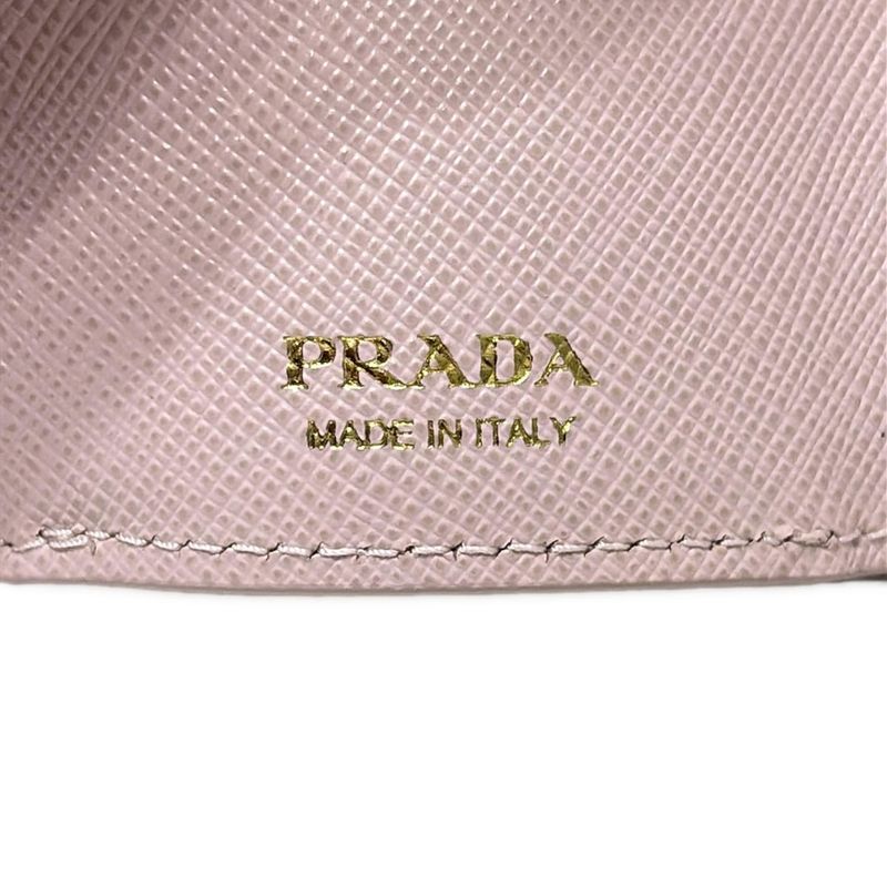 Prada Trifold Wallet - 1mh021 Light Pink Leather