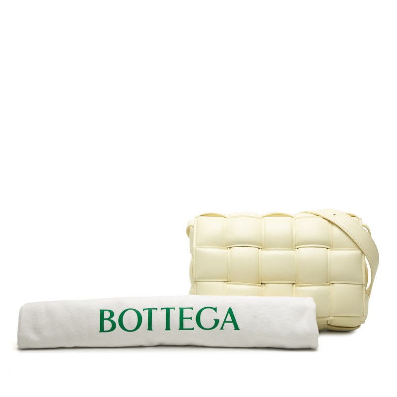 Bottega Veneta Maxi Intrecciato Padette Cassette Yellow Leather Women's