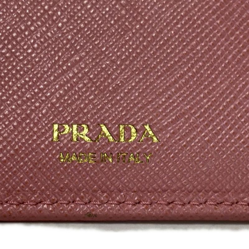 Prada Bifold Wallet - Light Pink L-Shaped Zipper Leather