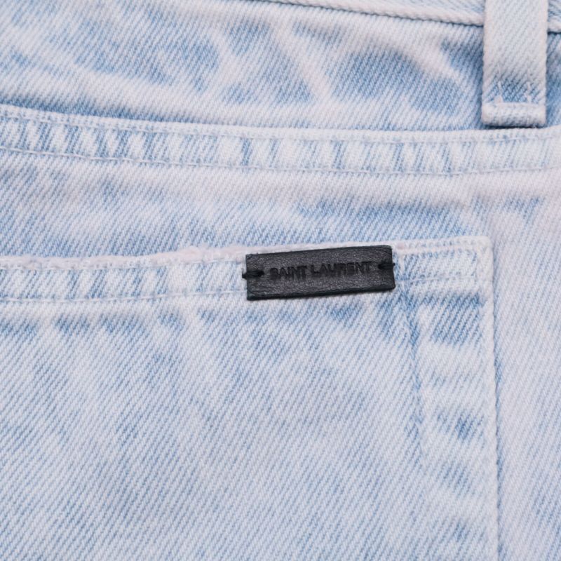 Saint Laurent Paris 669234 21 Year Light Blue Button Fly Denim Pants 26