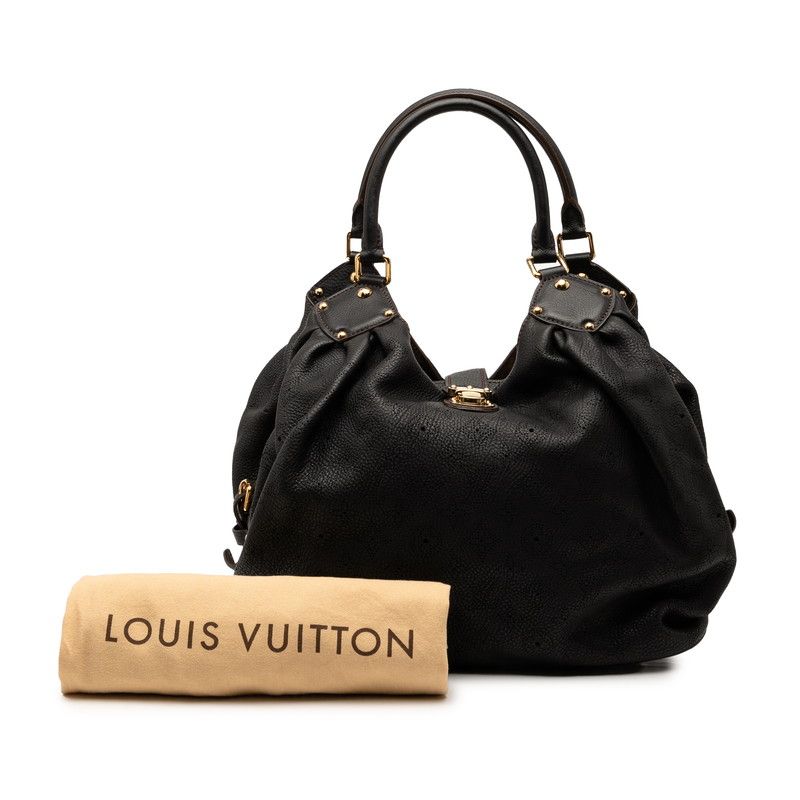 Louis Vuitton Monogram Mahina L M95765 Noir Black Leather Women's Louis Vuitton