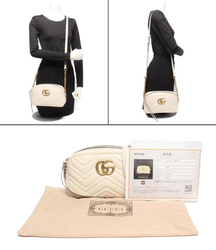 Gucci Shoulder Bag Crossbody Small Camera Bag Ggmarmont 447632 213317 Women's