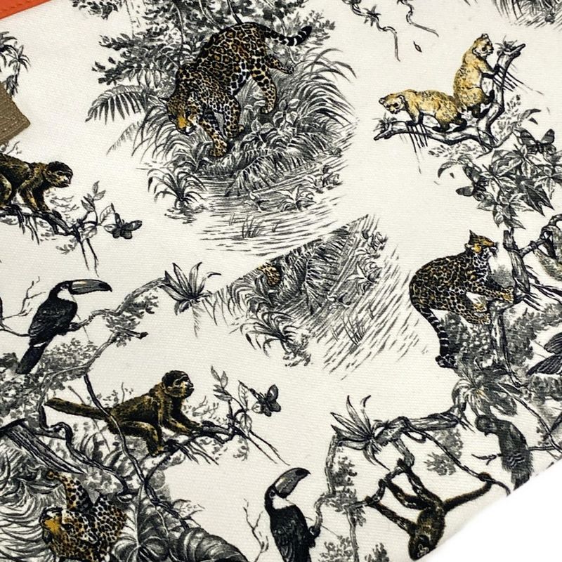 Hermes Tote Bag Cabas White X Black X Beige Petit Ash