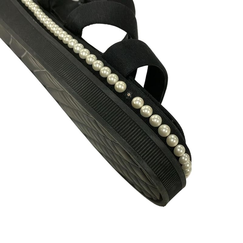 Chanel Sandals 39 1 2 C Women's - G32359 Black Pearl