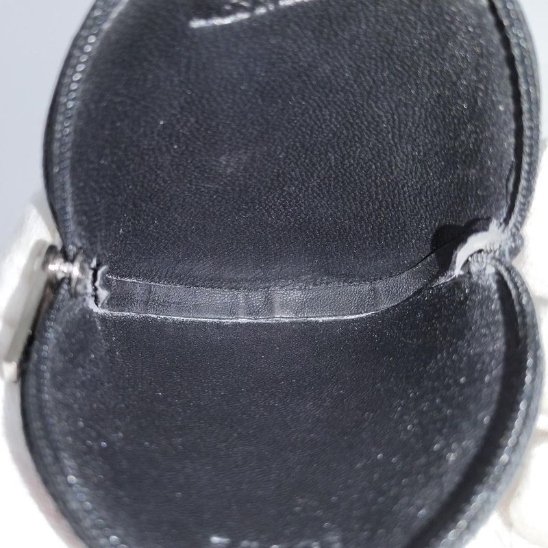 Loewe Coin Case Round Shape Anagram Leather Black 060510