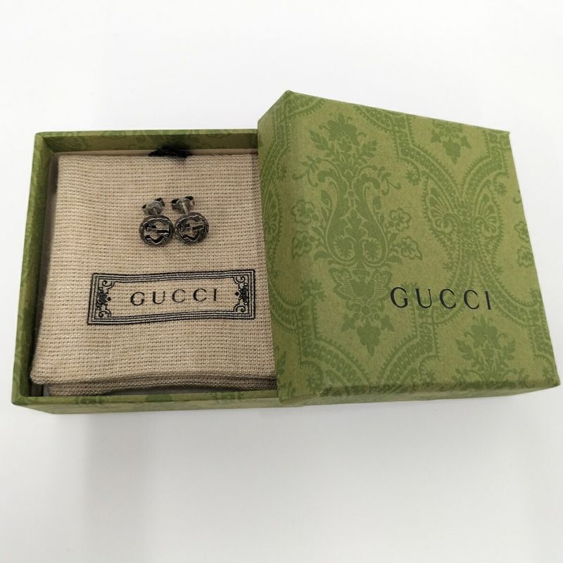 Gucci Earrings Interlocking SV 925 AG Silver