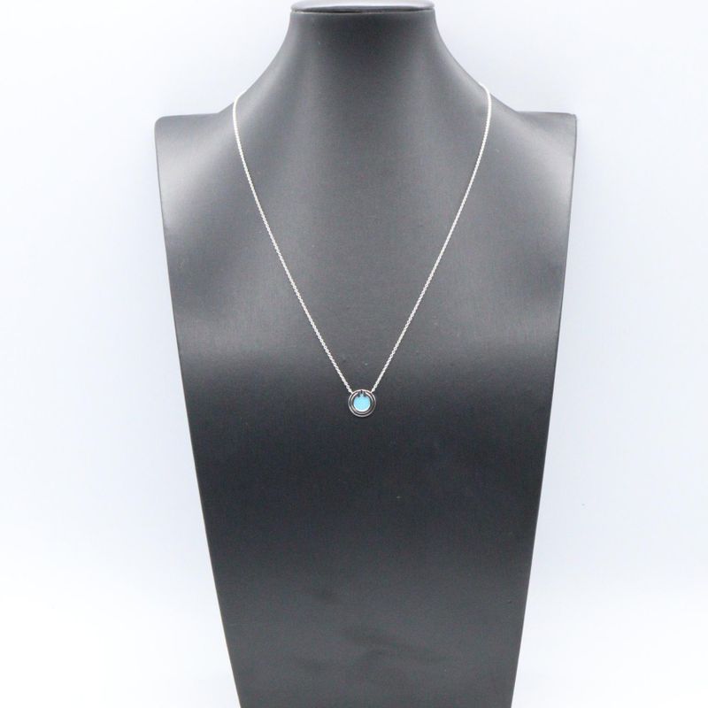 Tiffany & Co Tiffany&co Necklace Two Circle Turquoise Necklace Neck Circumferenc