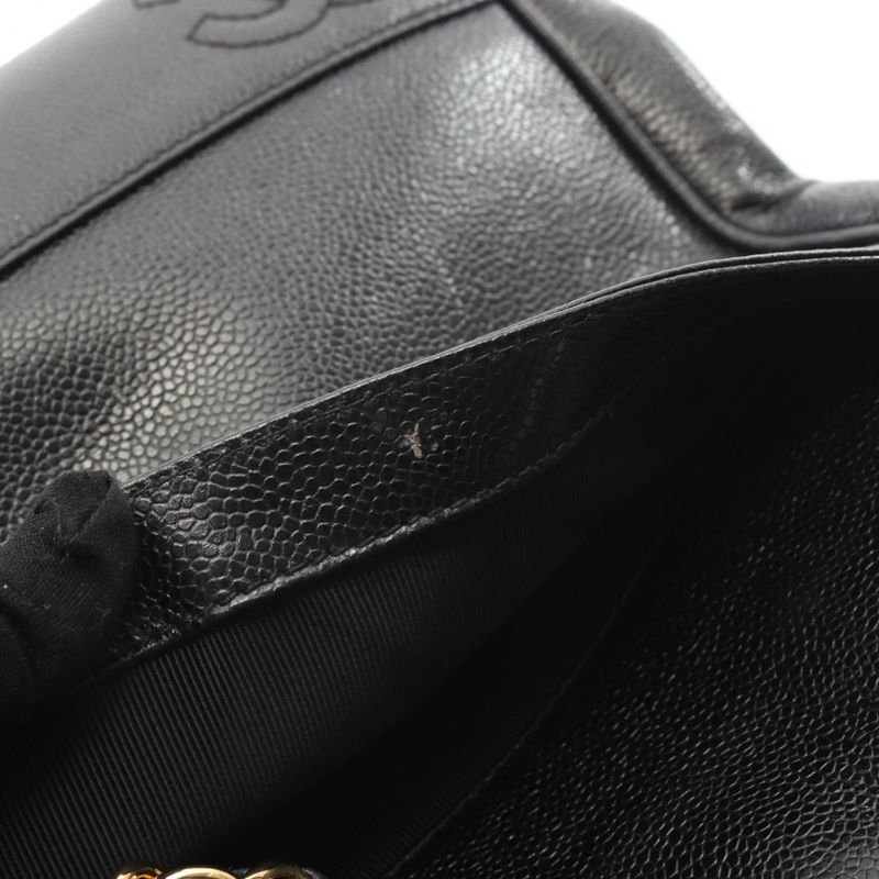 Chanel Tote Bag Triple Coco Mark Black Leather Calf Triple Coco Shoulder Tote