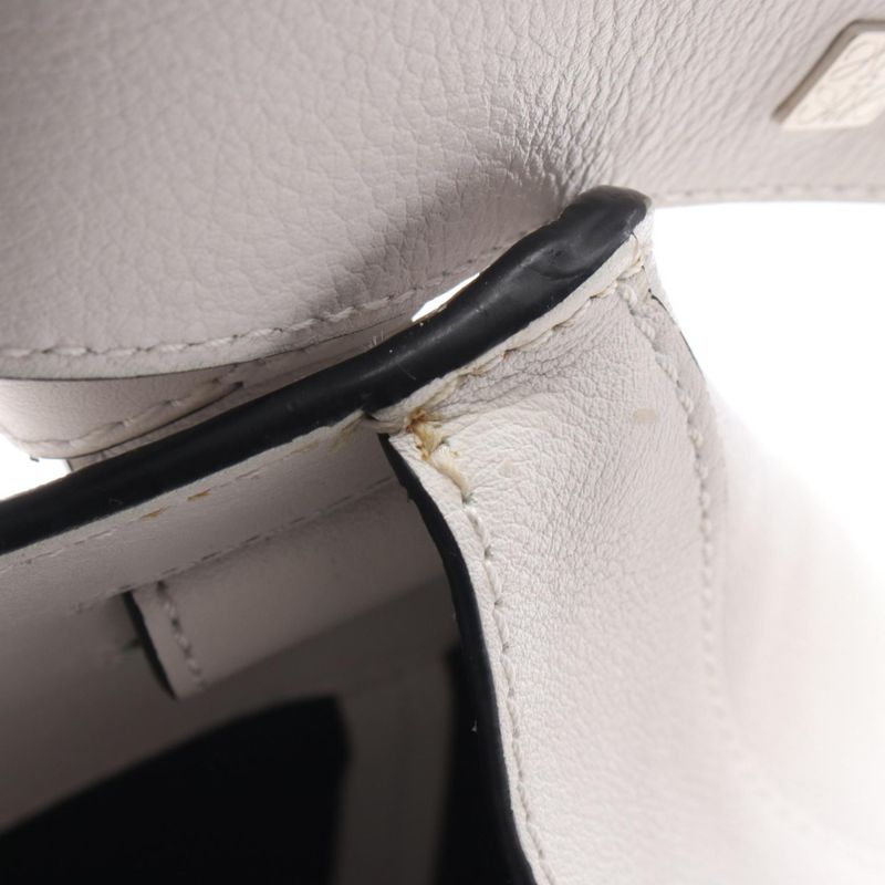 Loewe Handbag Hammock Medium White Leather Hammock Medium Ladies Used a