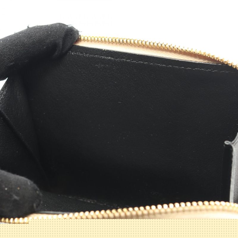 Saint Laurent Paris Bifold Wallet Monogram bow Beige Leather