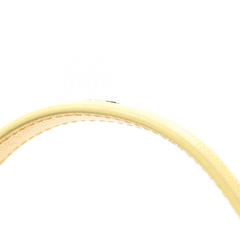 Chanel Shoulder Bag Matelasse Top Handle Yellow Caviar Skin (grained Calf)