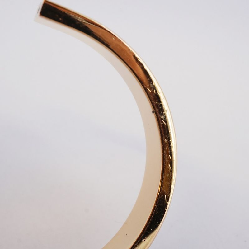 Hermes Bangle Chaine D'ancre Mini Click PM GP Plated Gold Black Cles Dies