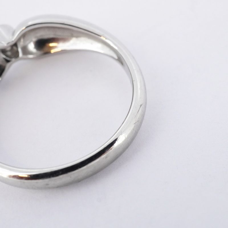 Tiffany & Co Ring Double Tee a Dos Lop 1pd Pt950 Platinum Diamond No 11 Ladies