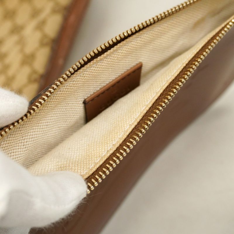 Gucci Tote Bag GG Canvas 247209 Canvas Brown Chien Pan Gold Hardware Women's