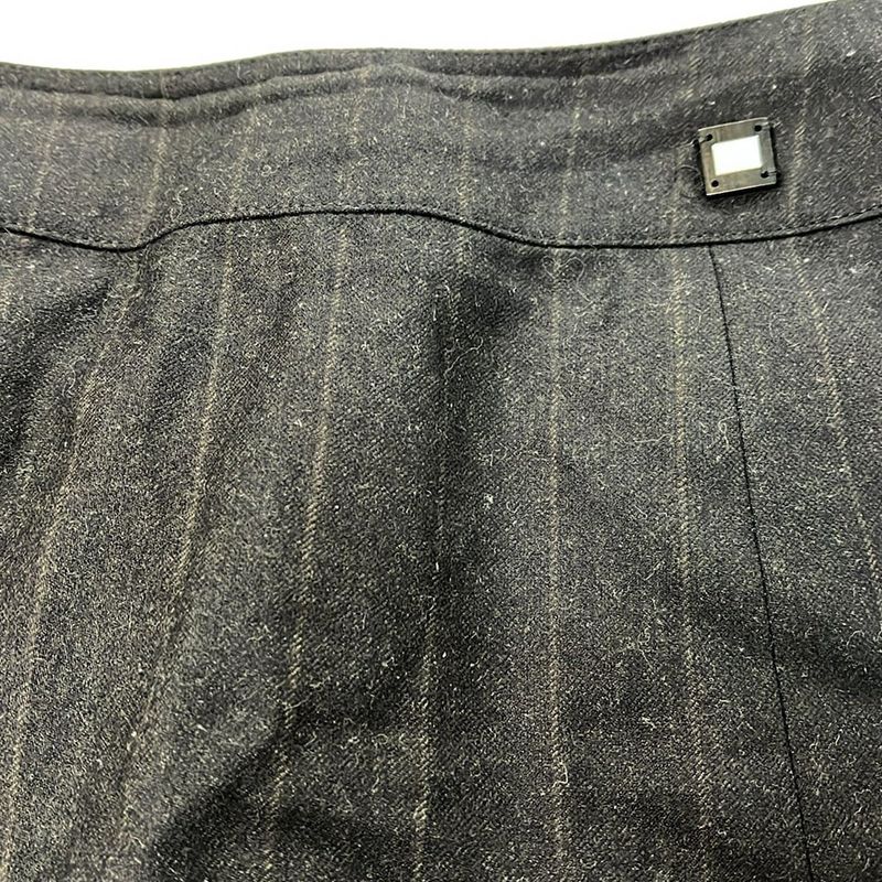Chanel Skirt Size 36 S Women's - P18201 Black X Dark Gray X Dark Brown Knee