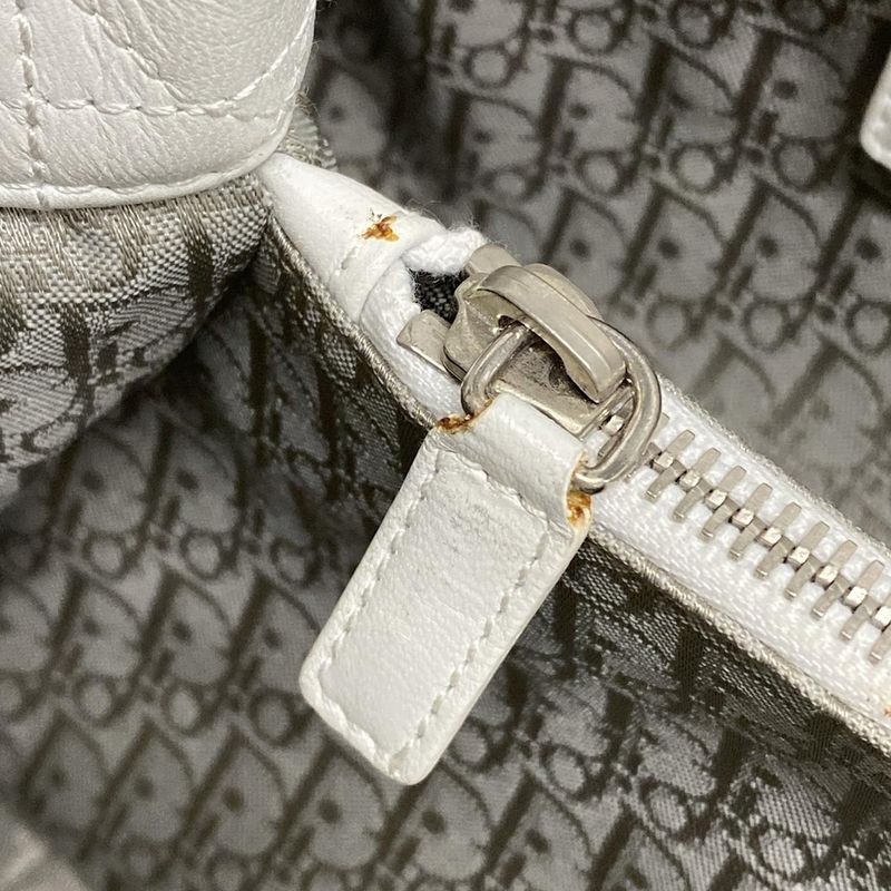 Dior Christian Dior Tote Bag Dior Soft White Chain Handle Leather