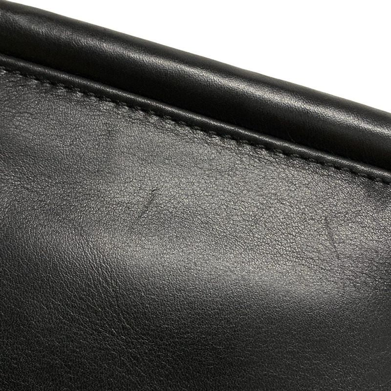 Chanel Handbag - Black X Dark Brown Plastic Handle Leather