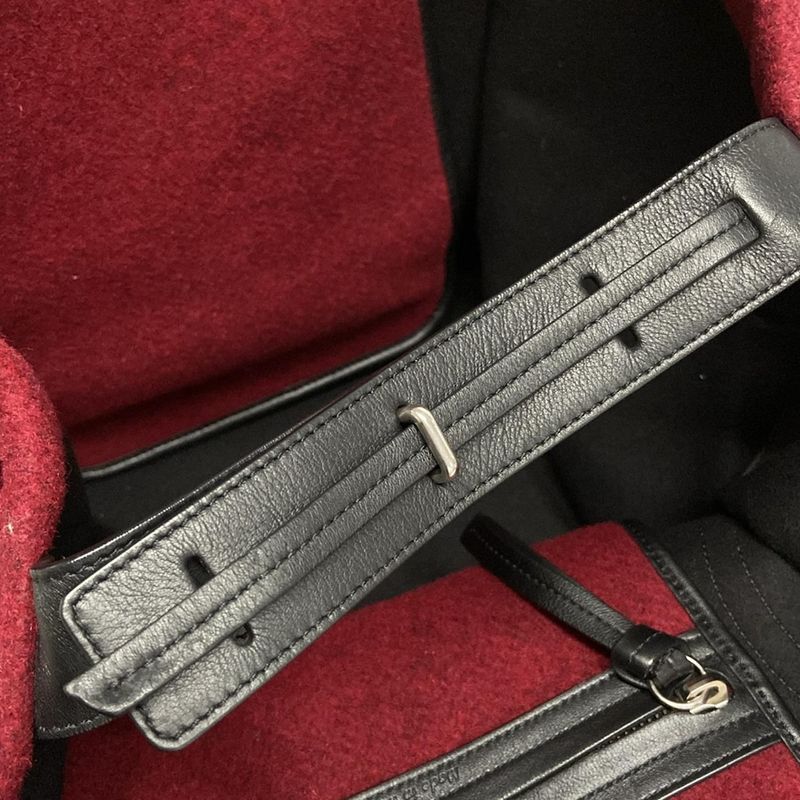 Celine Tote Bag Luggage Small Square Phantom Red X Black Leather