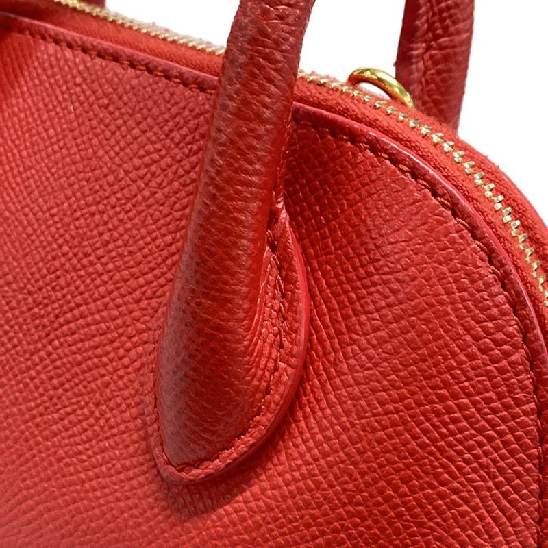 Balenciaga Handbag Ville Top Handle XXS 525050 Red Mini Bag Leather